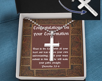 Confirmation gifts for boys girls Personalized Cross