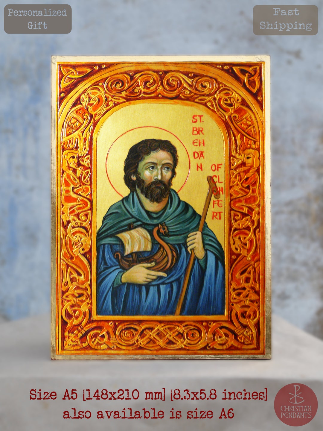 St Brendan the Navigator Orthodox Icon Etsy