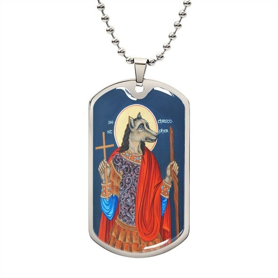 St Christopher Necklace St Christopher Patron Saint of Travelers