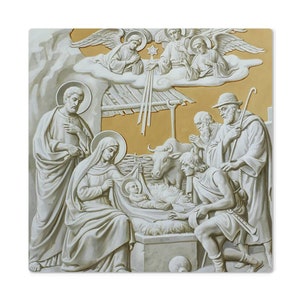 Nativity scene metal print