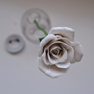 Cold porcelain rose
