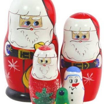Poupées Russes Gigognes 5 Couches – Crèche De Jésus – Peintes à La Main – Déco Noël, Pâques, Anniversaire – Bois De Qualité