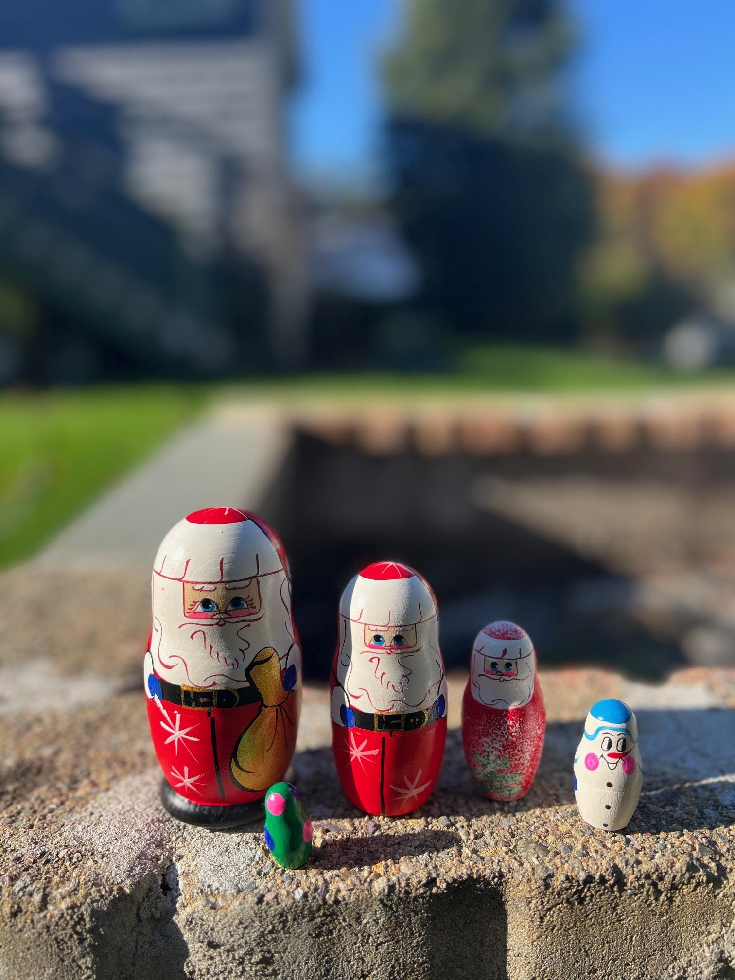 Poupées gigognes de Noël Père Noël Matryoshka 4 de haut 5 en 1 - France
