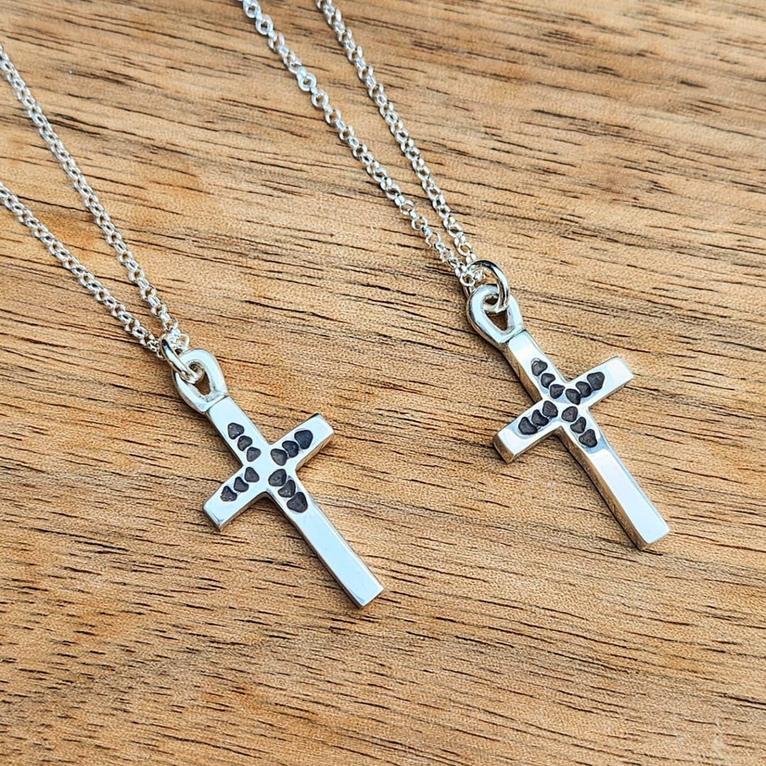 Sterling Silver Handmade Cross Necklace Crucifix Pendant 925 - Etsy