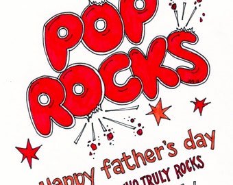 Pop Rocks Father's Day Card