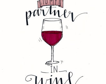 Carte d’anniversaire Partner in Wine