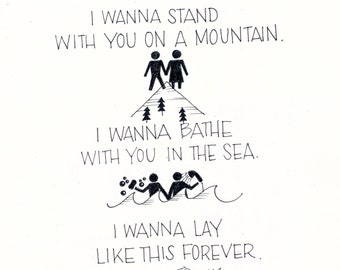 I Wanna Stand with You on a Mountain Greeting Card