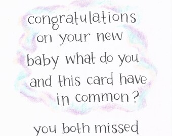 Missed a Period baby card