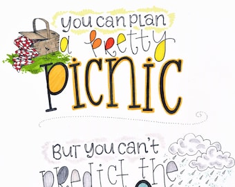 You Can Plan a Pretty Picnic card/print