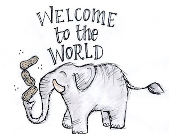 Welcome to the World Little Peanut baby card