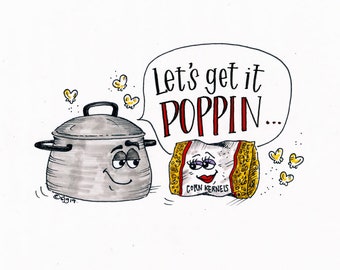 Let's Get it Poppin' card