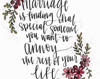 The One You Want to Annoy wedding card