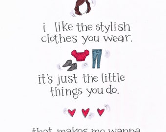 I Like the Way You Comb your Hair Greeting Card