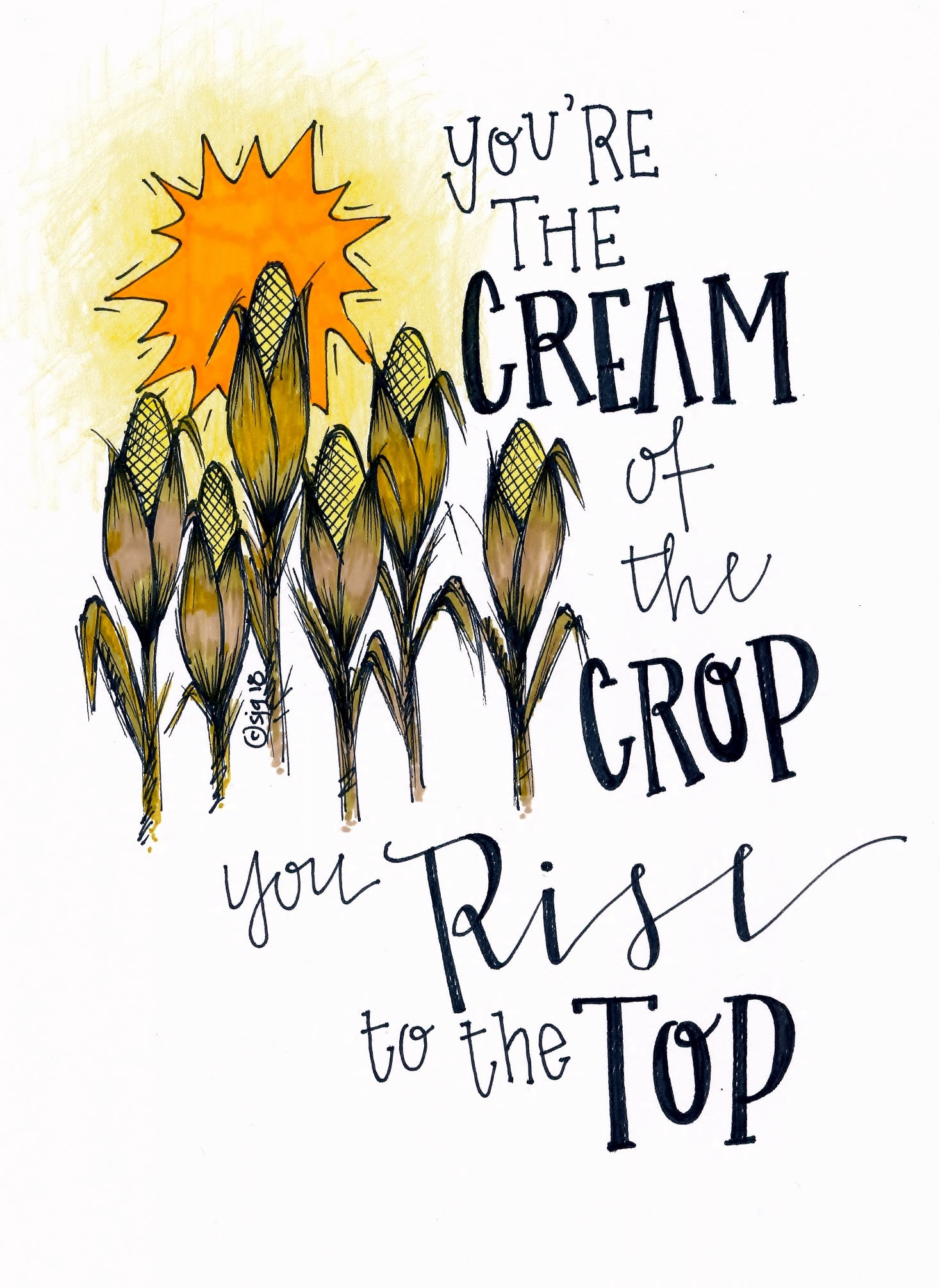 Cream of the Crop Greeting Card Etsy