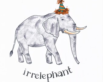 Age is Irrelephant birthday card