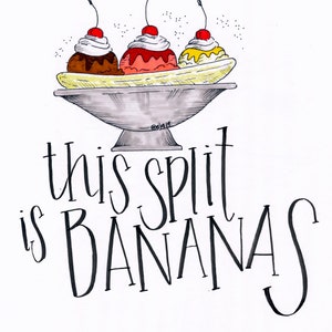 This Split is Bananas imprimer/carte