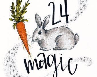 24 Carrot Magic Illustrated Art Print