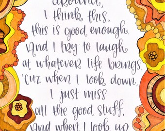 And When I Look Around Illustrated Art Print