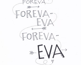 For-Eva Eva wedding card/print