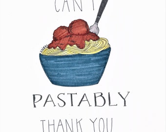 I Can't Pastably Thank You Enough card