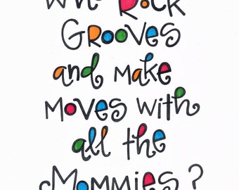 Who Rock Grooves Baby Card
