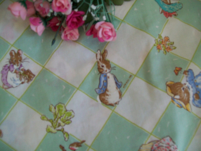 Peter rabbit fabric vintage frederic warne co 1990 s etsy