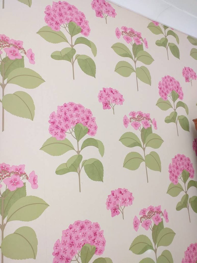 Sanderson Fabric Ione Lacecap Hydrangea Roman Blinds. Stunning Etsy