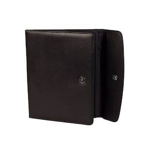 Resume Portfolio Padfolio Folder Organizer with Replaceable A4 Size Writing Pad, Document Holder, Card Holder, Pen Holder and Snap Closure