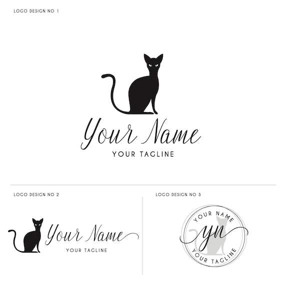 Logo Chat Vendu Personnalise Avec Vos Textes Et Couleurs Etsy Logo Chat Vendu Personnalise Avec Vos Textes Et Couleurs Etsy