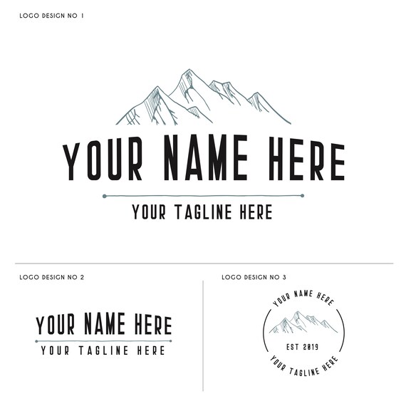 Wild Nature Logo Design To Be Customized With Your Texts And Etsy