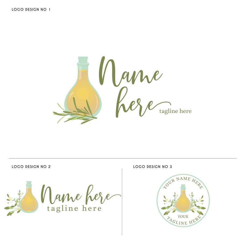 Essential Oils Logo Design to Be Customised With Your Texts Etsy