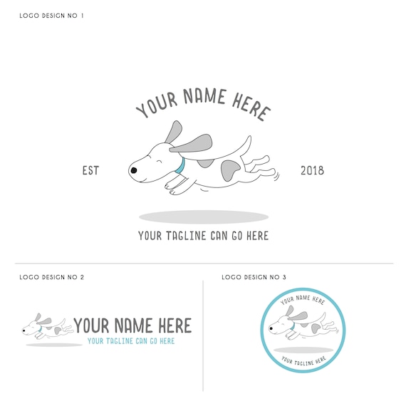 Happy Dog Logo Pet Logo Animal Logo Design Puppy Logo Etsy