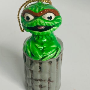 Sesame Street Oscar The Grouch Plaster Ornament Korea 1977 Muppets Inc Vintage