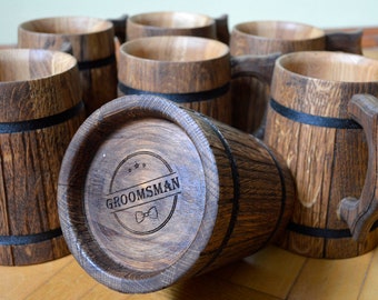 Custom engraved Beer Mug Wooden Mug Wooden Beer Mug Gift Idea For Men Handmade Large Wooden Beer Mug Gift Tankard Big