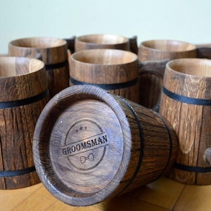 Custom engraved Beer Mug Wooden Mug Wooden Beer Mug Gift Idea For Men Handmade Large Wooden Beer Mug Gift Tankard Big