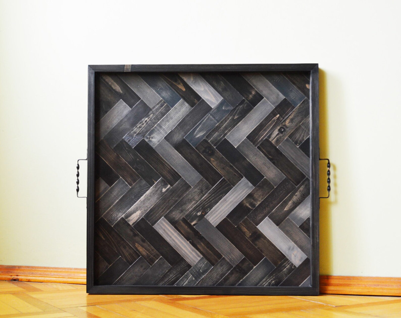 Square Ottoman Tray Large Tray Coffee Table Tray Rustic Home Etsy