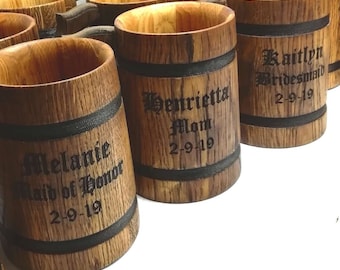 Set of 11 Groomsmen Gifts, Groomsman Gift, Personalized Beer Mugs, Personalized gifts for Wedding Party, Best men gift - Tankards