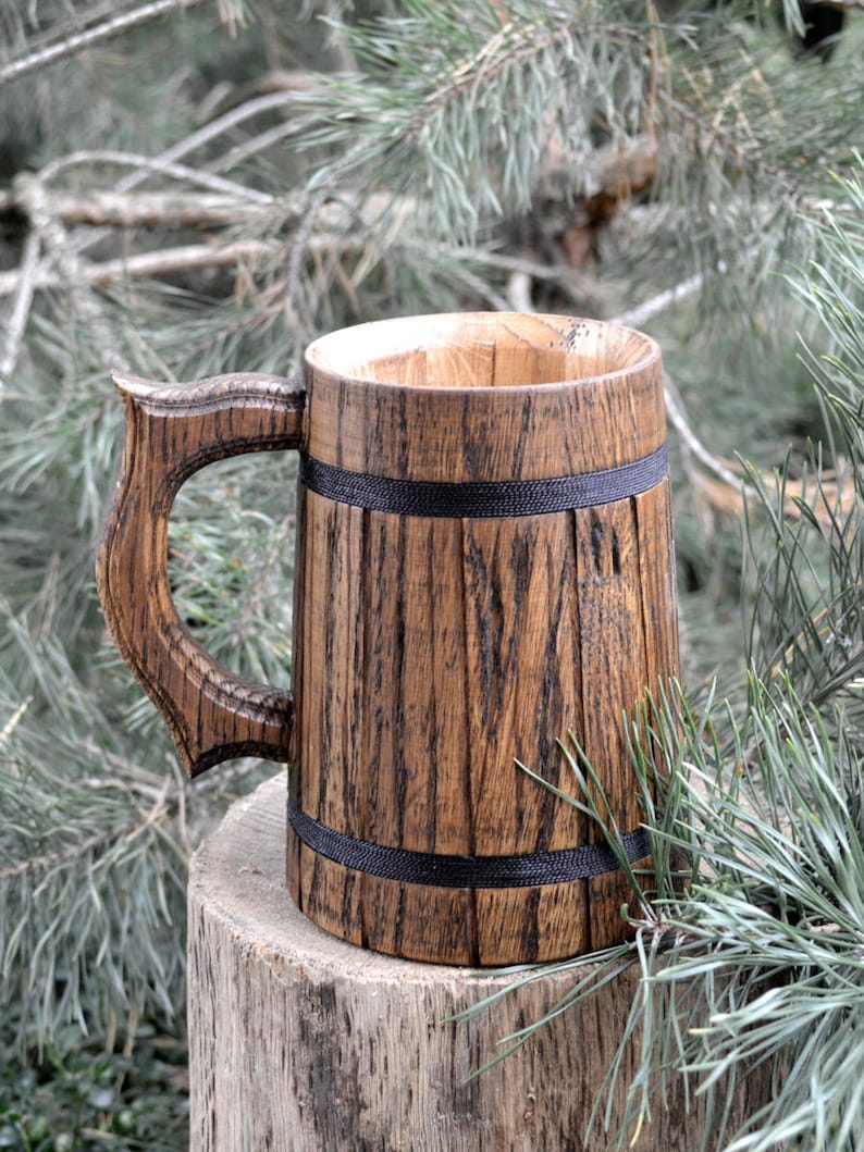Personalized Wooden Beer Mug Groomsmen Gift Wooden Beer Stein Etsy