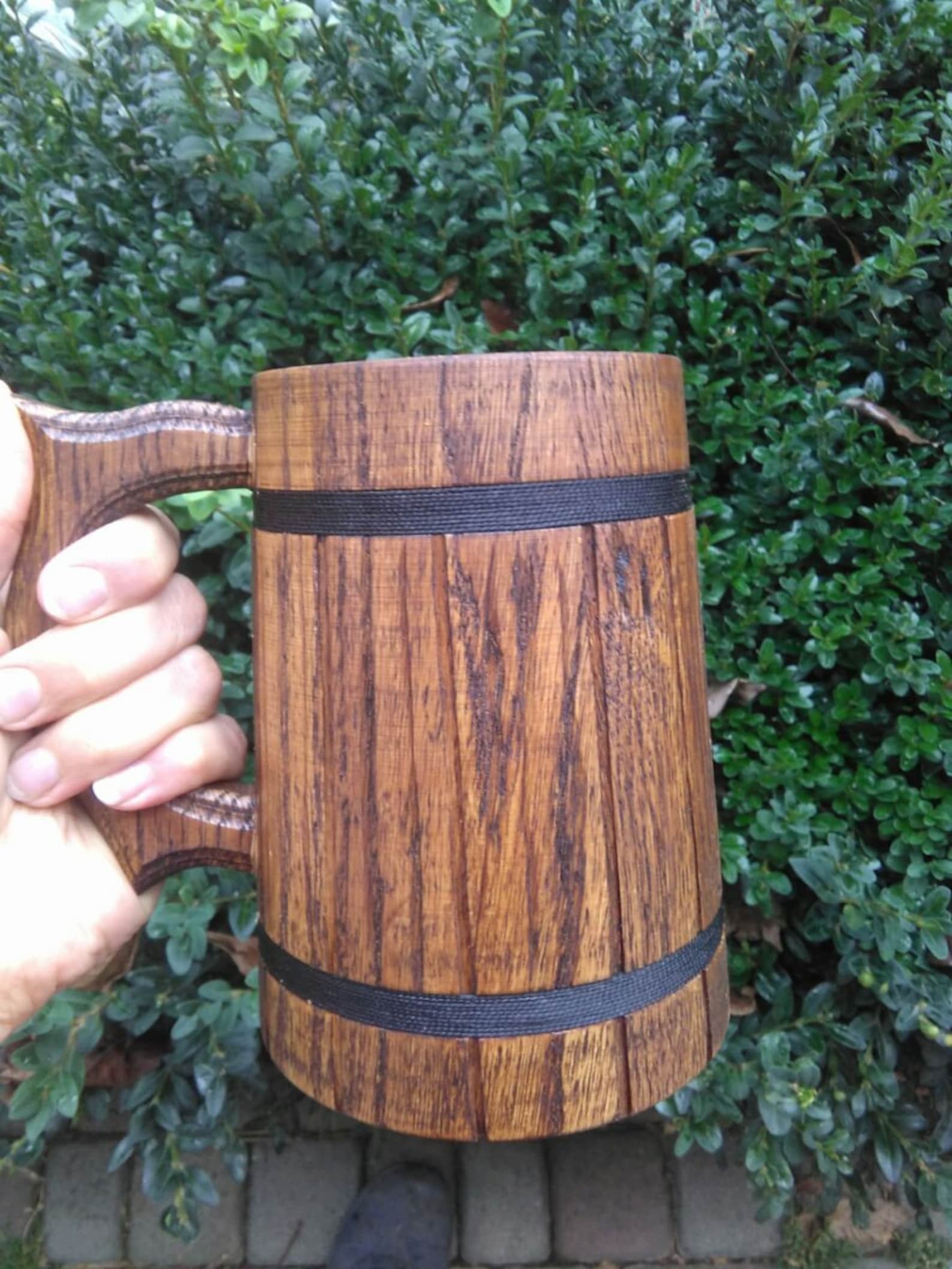 Beer Mug Wooden Mug Wooden Beer Mug Gift Idea For Men Handmade | Etsy