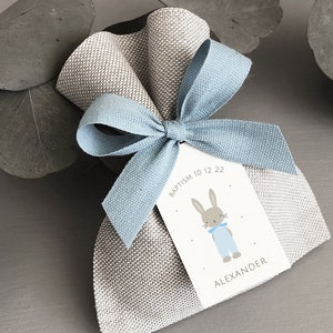 Bunny Baptism Favor Bags For Guests Personalized Christening Gifts Baptism Party Decorations Baptism Gift Bag Christening Thank your bags