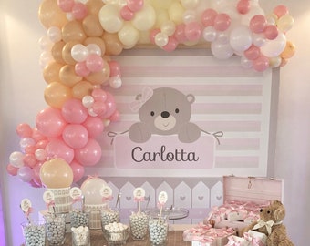 Digital Backdrop Teddy Bear, Digital Supplies 1st Birthday, Digital Poster, Digital Sweet Table Backdrop, Printable Baby Shower Backdrop