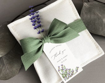 Personalized Dried Lavender Favor Bags Wedding Guest Gift Rustic Boho Wedding Thank you Gift, Minimum order 5 units