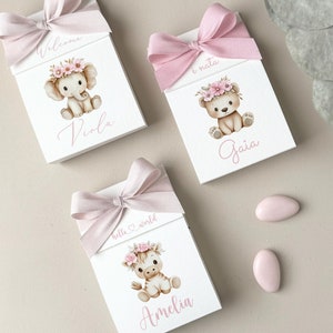 Bomboniere nascita rosa, Bomboniere Battesimo, Porta confetti nascita, Scatoline bomboniere, Fai da te o confezionato, Battesimo bimba