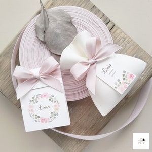 Personalized Flower almonds holder, Wedding Favors, Baptism Favors, Baby Shower guest gift, Paper sweets holder, Italian Bomboniera