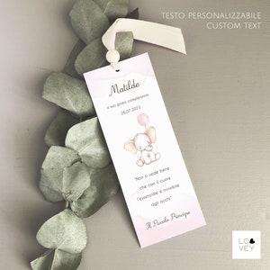 Segnalibro Battesimo, Segnalibro nascita, Segnalibro Prima Comunione, Cresima, Matrimonio