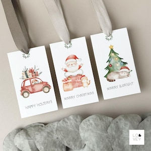 File di Etichette di Natale stampabili per tutta la famiglia, personalizzabili con PDF app
