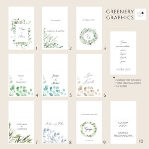 Porta confetti personalizzato Matrimonio, Comunione, Cresima, Laurea, tema greenery, leggi la descrizione in basso immagine 5