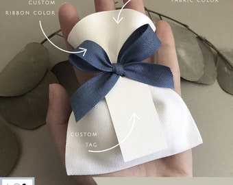 Personalized Favor Bags, packed with 5 classic sugared almonds, minimum order 10pcs