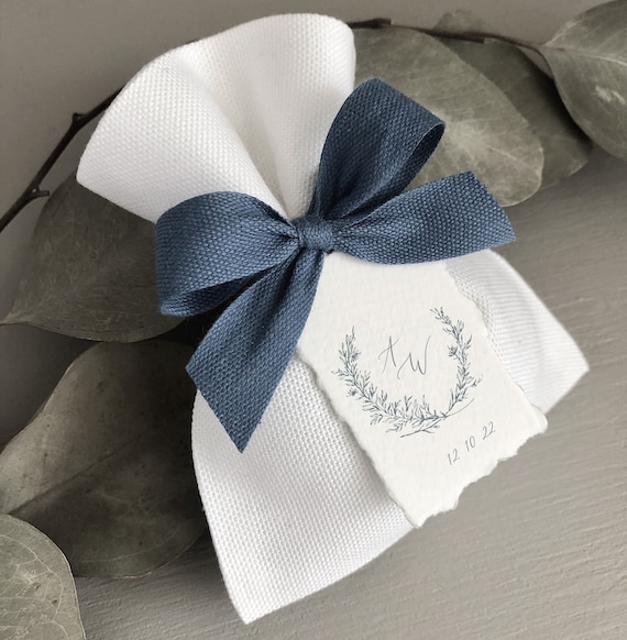 Sacchetti bomboniere fai da te, Sacchetti matrimonio stile boho chic,  Sacchetti confetti dusty blu -  Italia