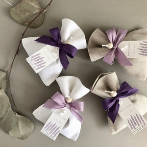Cotton Lavender Sachets Guest Gifts, Wedding Favors, Personalized Linen Bags, Lavender Sachet, Lavender Bags, Favors Idea, Easter Gift